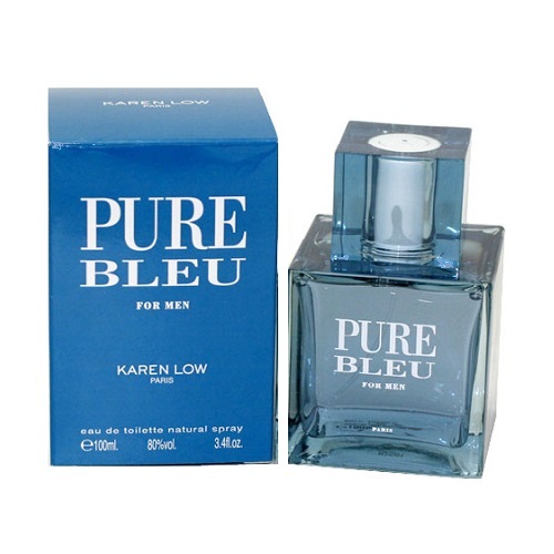 Pure Bleu Cologne by Karen Low 3.4oz Eau De Toilette spray for men